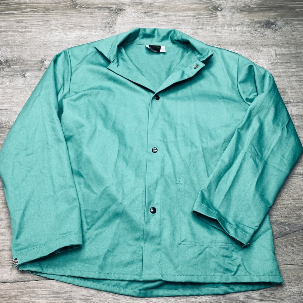 Tillman Welding Jacket 6230 Mens L Green Westex FR-7A Flame Resistant Cotton